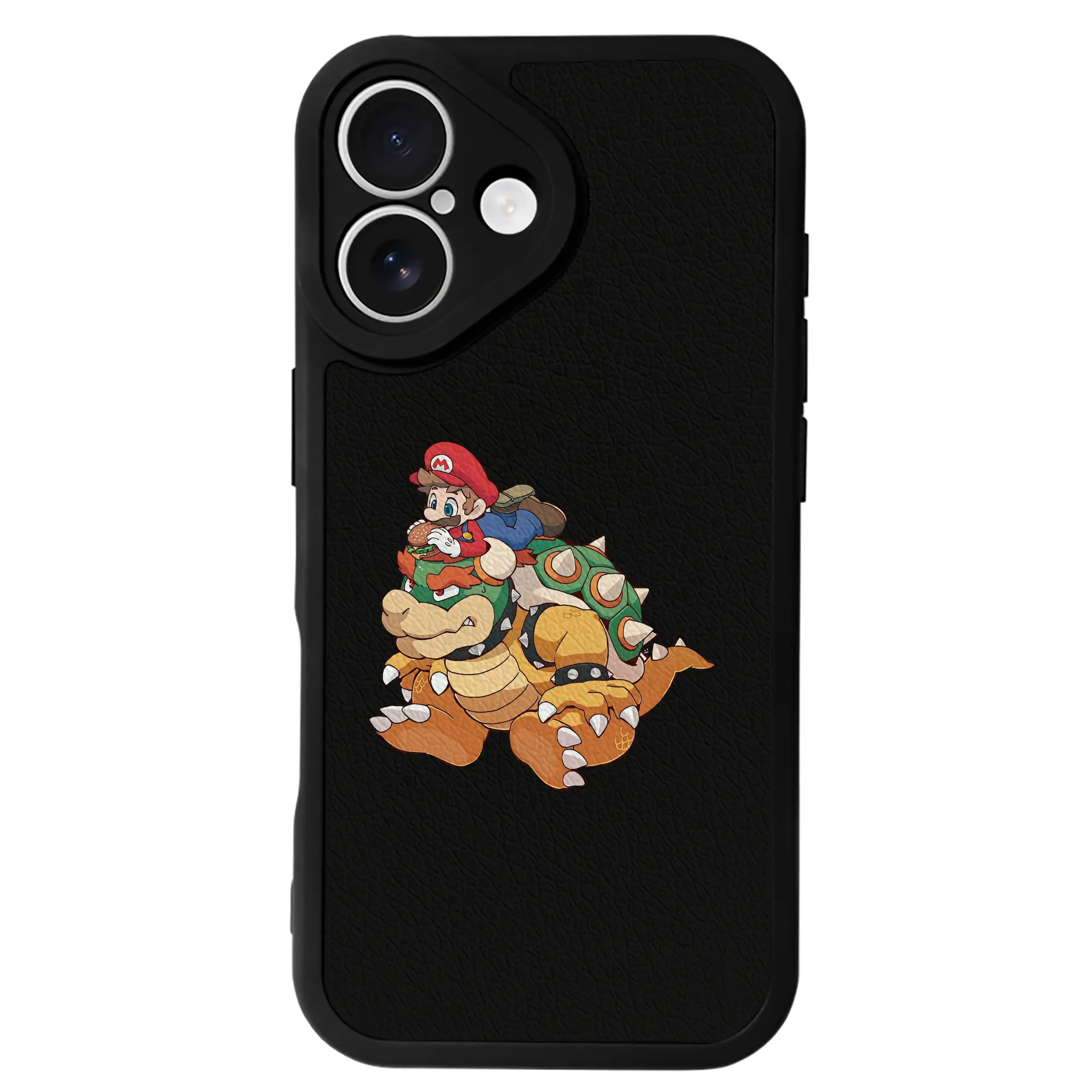 マリオ グッズ クッパ - IPhone 16シリーズ対応 ・ シリコンスマホケース ・ レザー調 ・ 高精度フィット ・ 耐衝撃 ・ ワイヤレス充電対応 ・ 精密カット